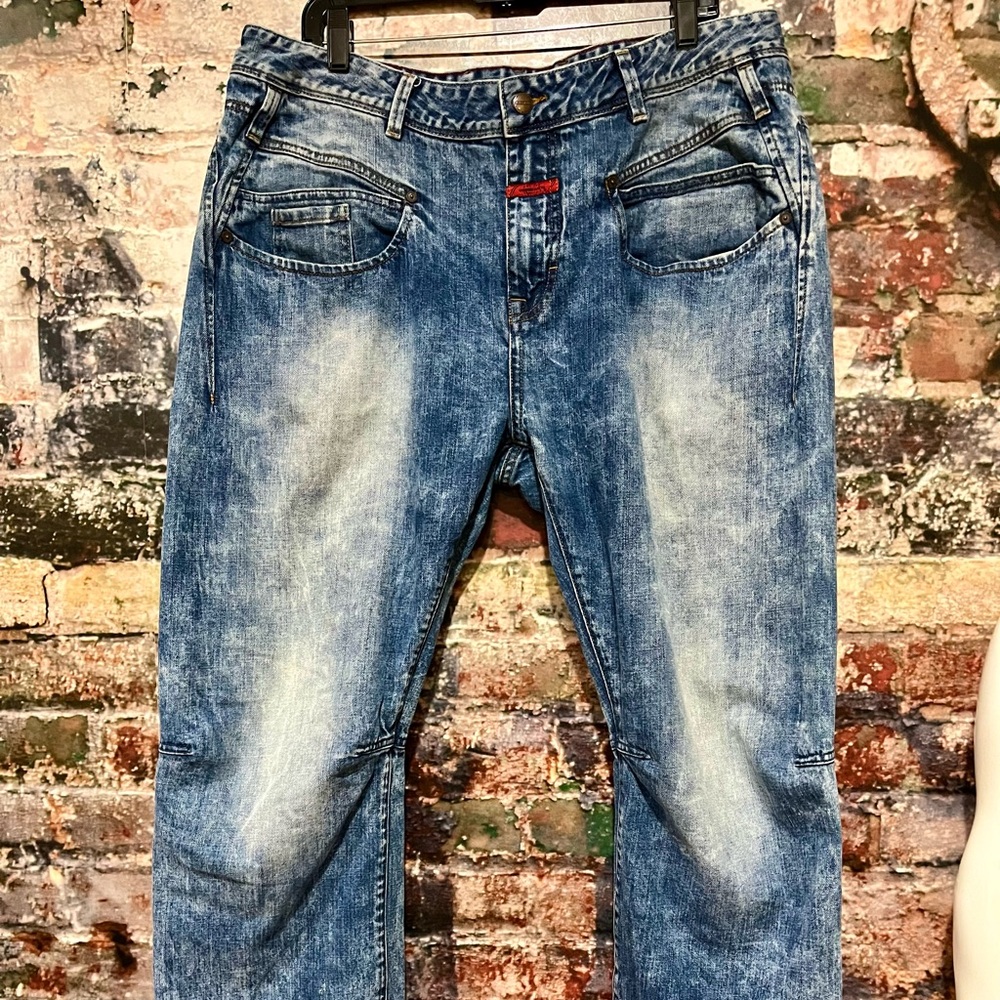 Marithe Francois Girbaud Blue Relaxed Jeans with Vintage Appeal